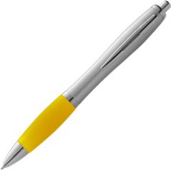 Kugelschreiber silber mit farbigem Griff