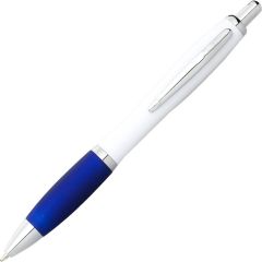 Kugelschreiber weiß mit farbigen Griff