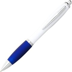 Kugelschreiber weiß mit farbigem Griff