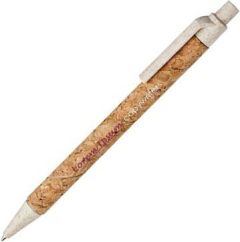 Kugelschreiber aus Kork und Weizenstroh