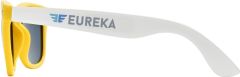 Sonnenbrille mit weißen Bügeln