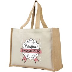 Einkaufstasche aus Canvas und Jute