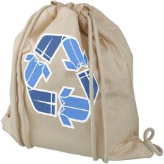 Recycelte Rucksack-Tasche mit Kordelzug 6L - 150 g/m²