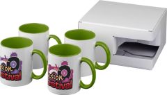 Geschenkset Ceramic mit 4 Bechern und Sublimationsdruck