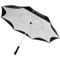 Umkehrbarer farbiger gerader Regenschirm 23" als Werbeartikel