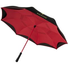Umkehrbarer farbiger gerader Regenschirm 23" als Werbeartikel