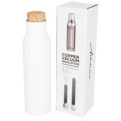Vakuumisolierte Kupferflasche mit Kork als Werbeartikel