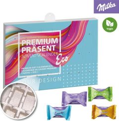 Premium Präsent-Adventskalender ECO, Milka Zarte Momente, inkl. Werbedruck als Werbeartikel