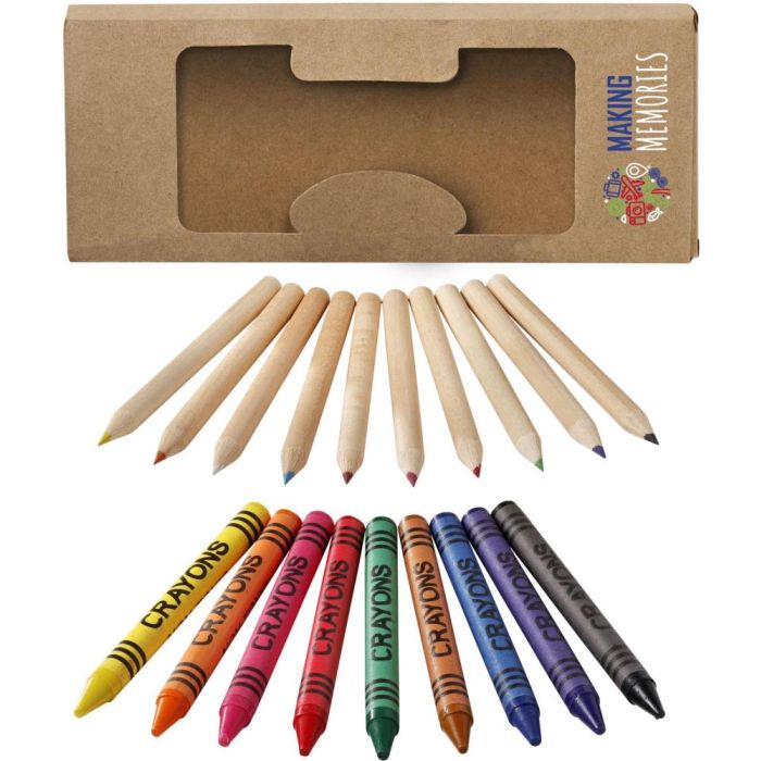 Lucky 19-teiliges Waxmal- und Buntstifte Set