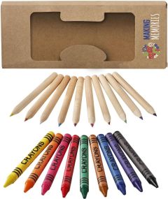 Lucky 19-teiliges Waxmal- und Buntstifte Set