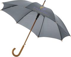 Kyle 23" Automatikregenschirm mit Holzstange und -griff
