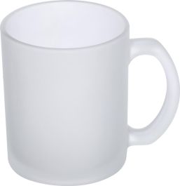 Glastasse weiß gefrostet, 300 ml