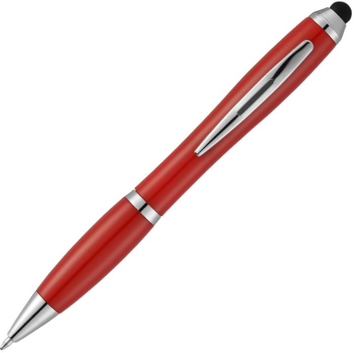 Stylus Kugelschreiber mit farbigem Schaft als Werbeartikel