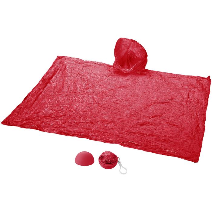 Regenponcho mit Schlüsselanhänger als Werbeartikel