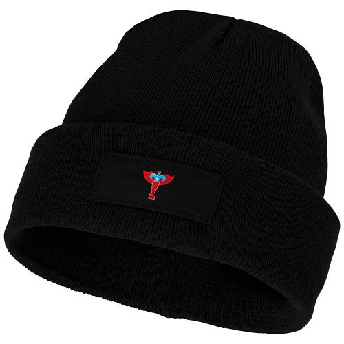 Beanie mit Aufnäher als Werbeartikel
