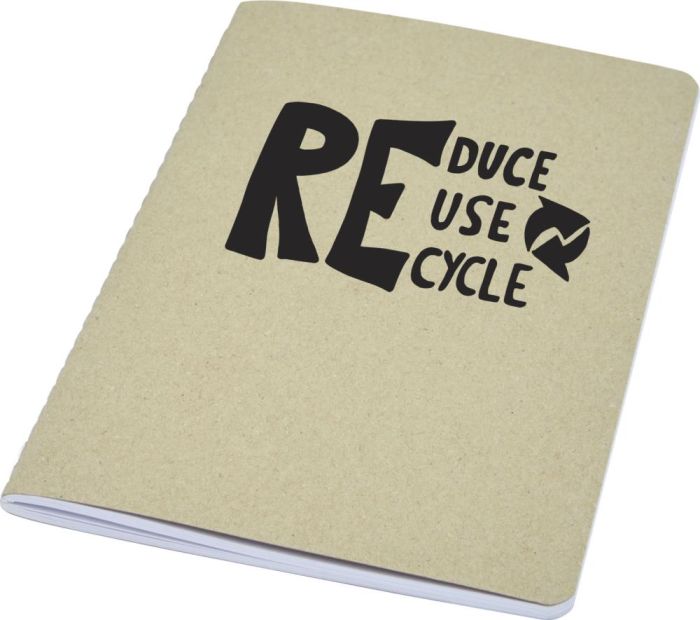Notizbuch aus recyceltem Karton als Werbeartikel