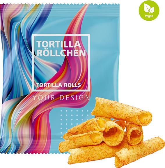 Tortilla Röllchen, 10g, inkl. Werbedruck als Werbeartikel